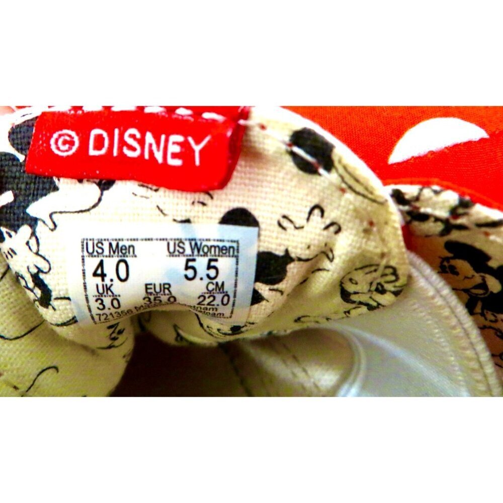 NEW! RARE VANS Disney Minnie Mouse Polka Dots Bow Sneakers Red White SZ 5.5 - Picture 11 of 12